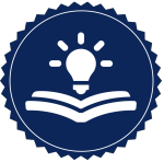 icon - open book with idea lightbulb